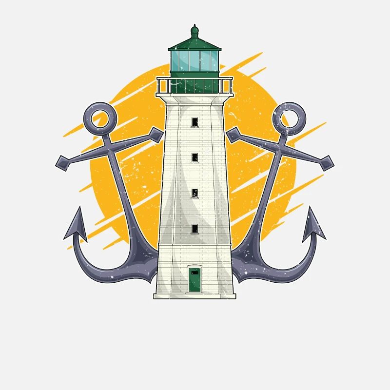 Full Moon Ship Anchor Gift Lighthouse