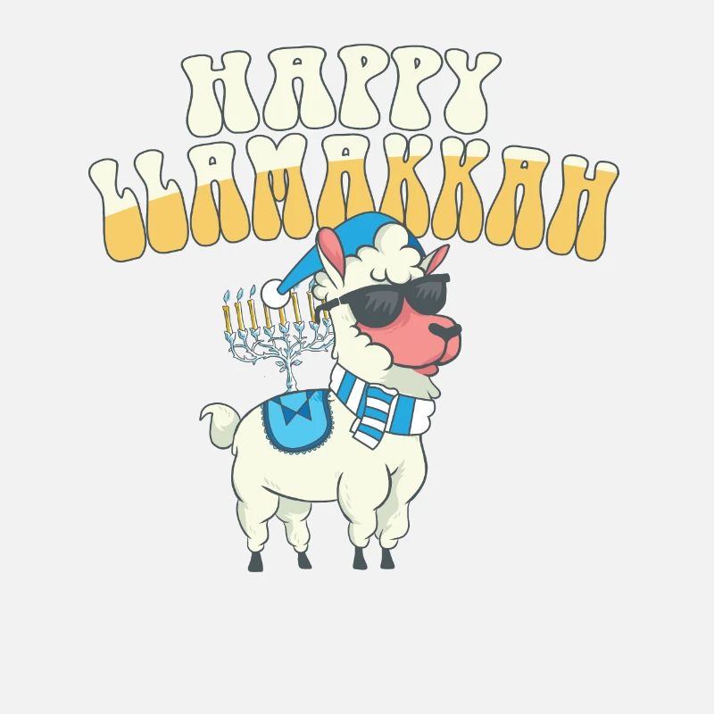Juif Hanoukka Joyeux Llamakkah Chrismukkah Lama
