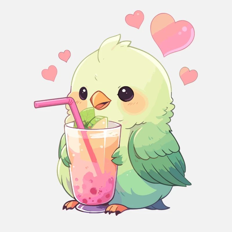 Inséparable kawaii boit Boba Bubble Tea Chibi