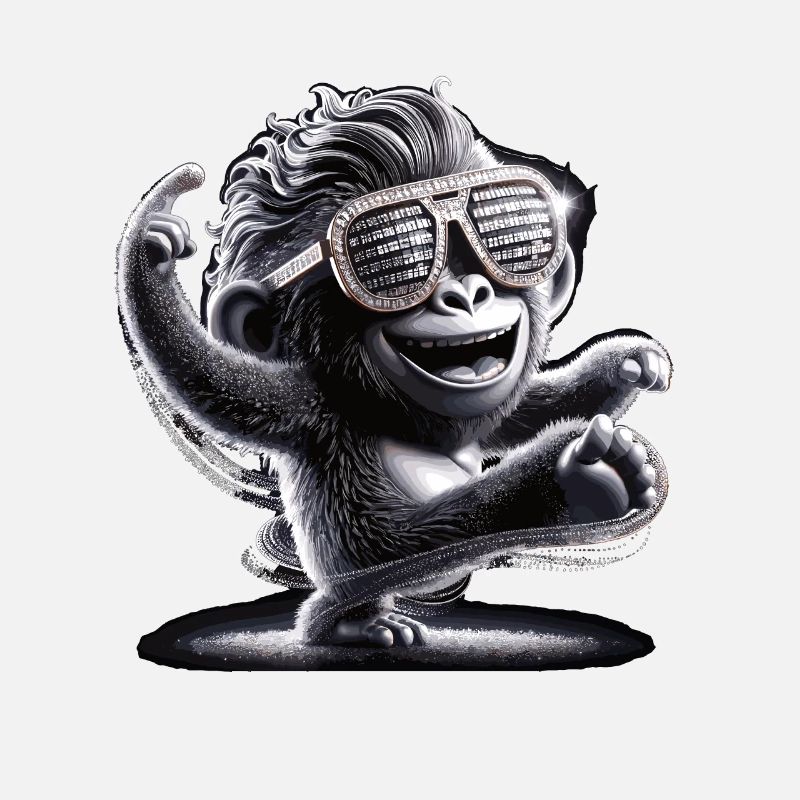 Gorilla mit Sonnenbrille