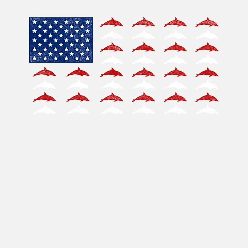 Dolphin American Flag