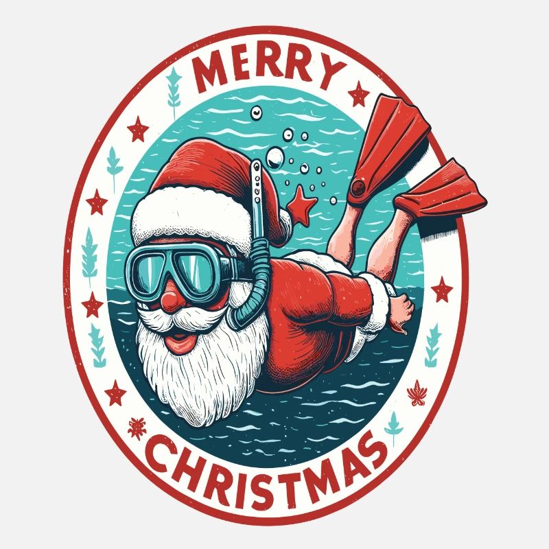 Weihnachtsmann Tauchen Schnorcheln