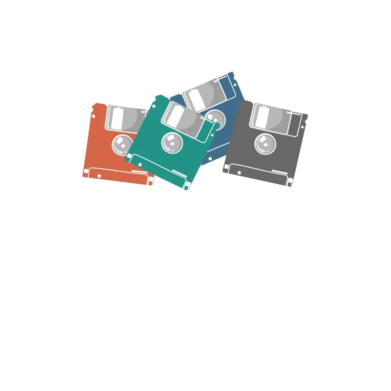 bunte Disketten Retrospeichermodul Datenträger
