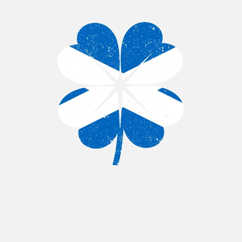 Scottish Flag Irish Shamrock Leaf