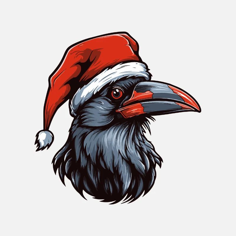 Krähe Rabe Weihnachten Tier Kopf