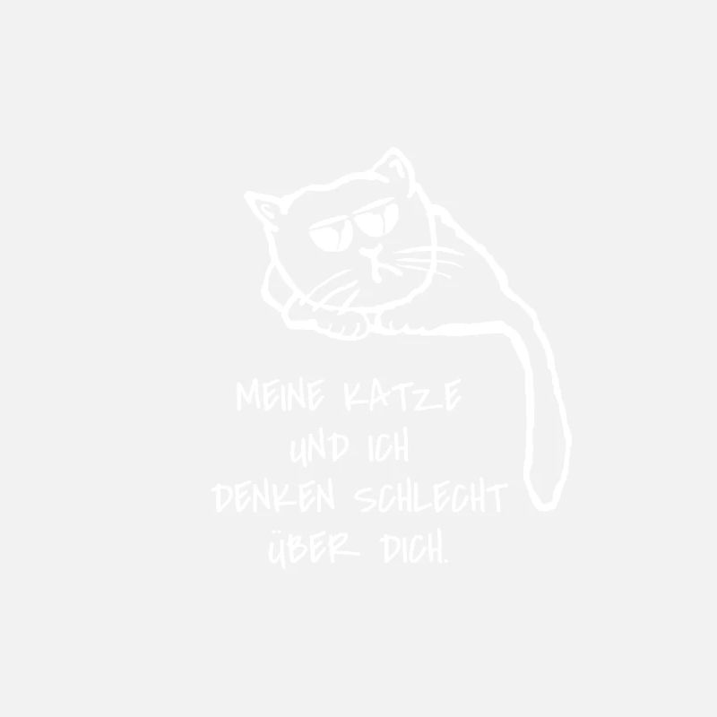 faule Katze Spruch Katzenfreund Geschenk Idee