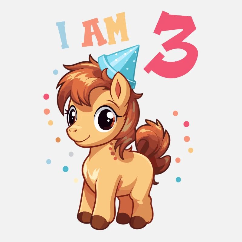 Ich bin 3 Jahre alt Pferde Pferd 3. Geburtstag