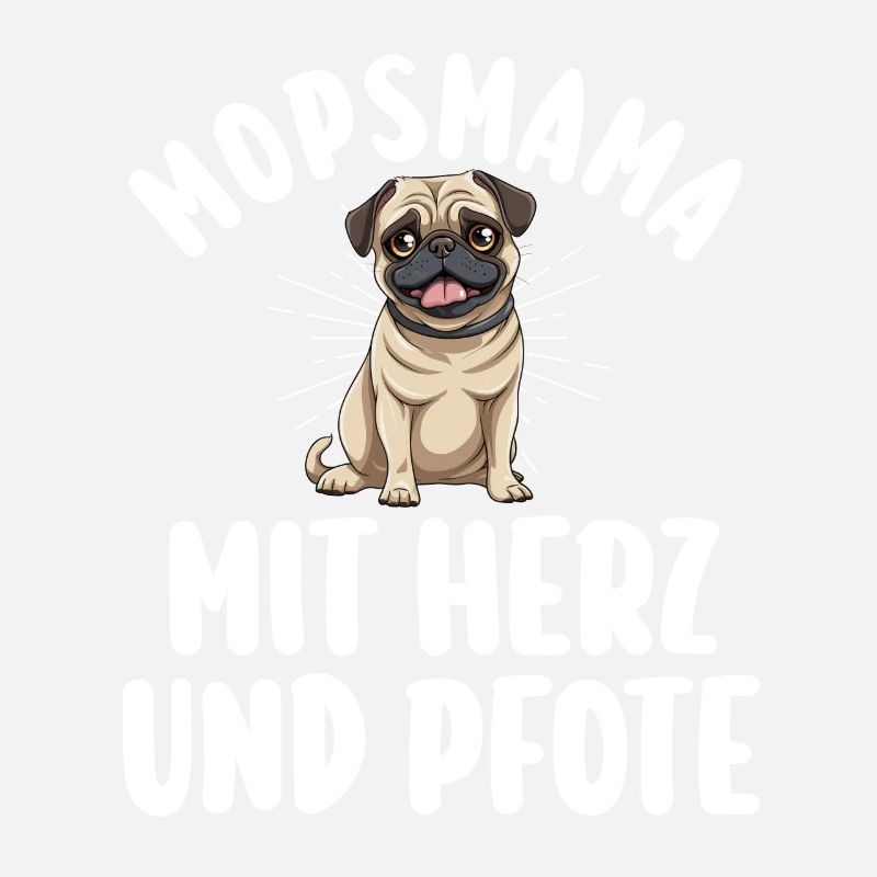 Hund Mopsmama Hundemama Mutter Mops