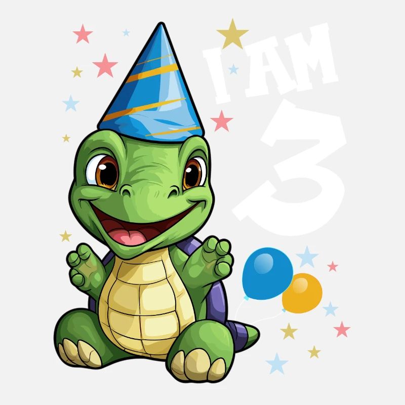 Ich bin 3 Schildkröten Schildkröte 3. Geburtstag
