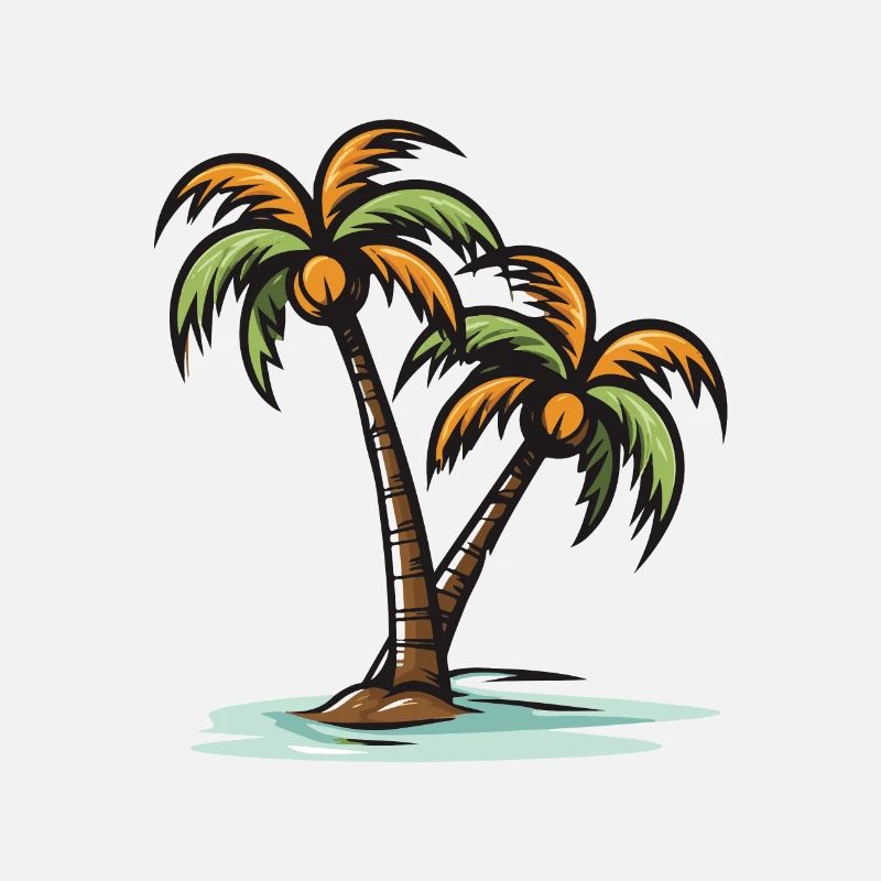 Palm Trees Island Summer