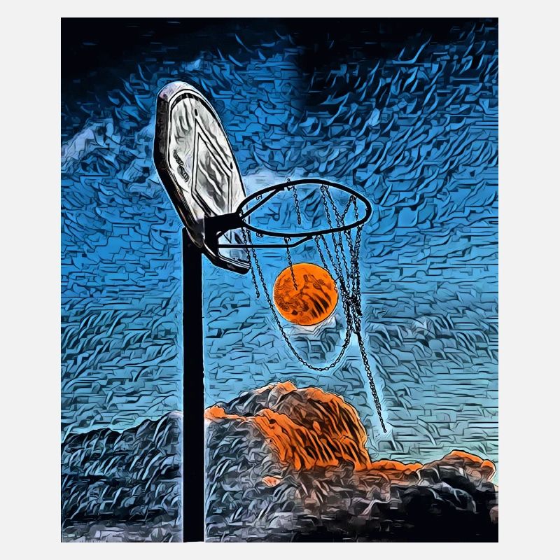 Moonlit Hoops: Eine Nacht der stillen Echos