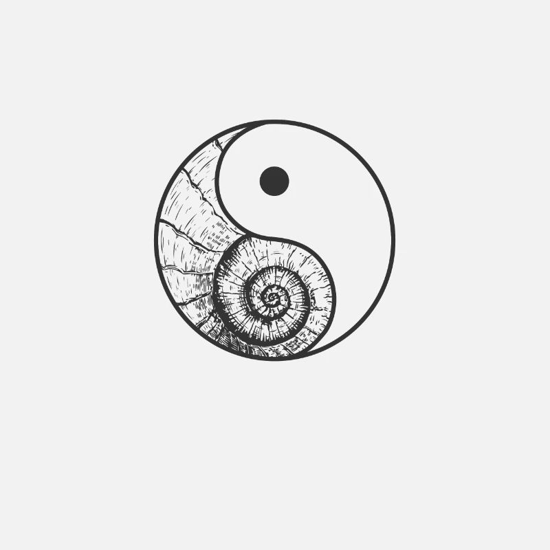Seashell Yin and Yang Sign