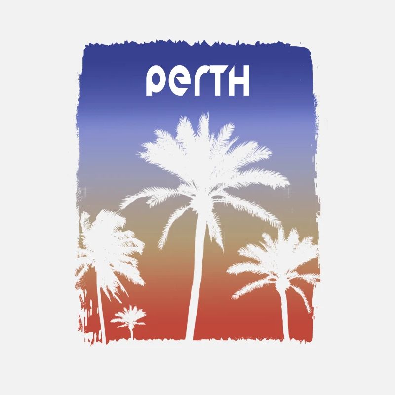 Perth Australie coucher de soleil vacances Souvenir palmier
