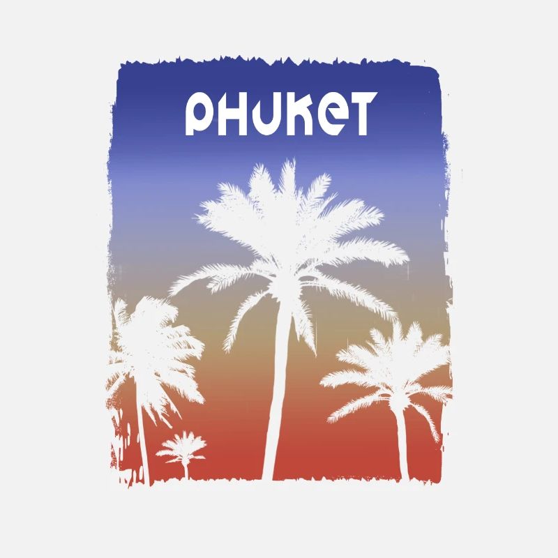 Phuket Thaïlande Coucher De Soleil Vacances Souvenir Palmier