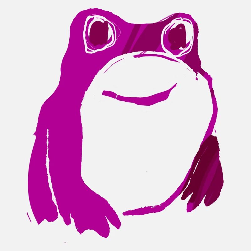 frog, pink, illustration, stencil