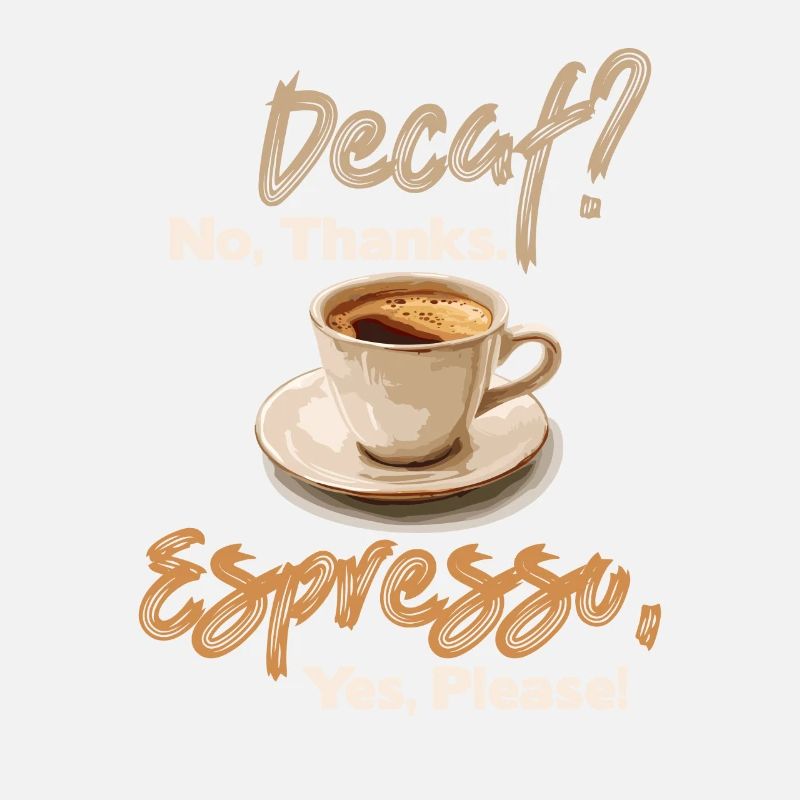 Koffeinfrei, Nein Danke. Espresso, Ja Bitte! -