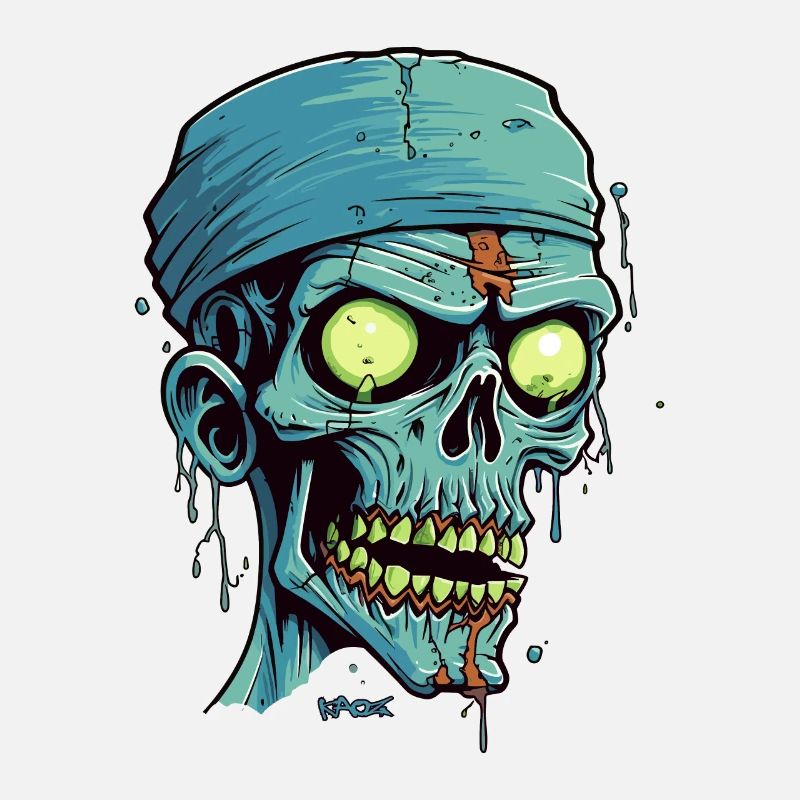 A Mummies Zombie Skull