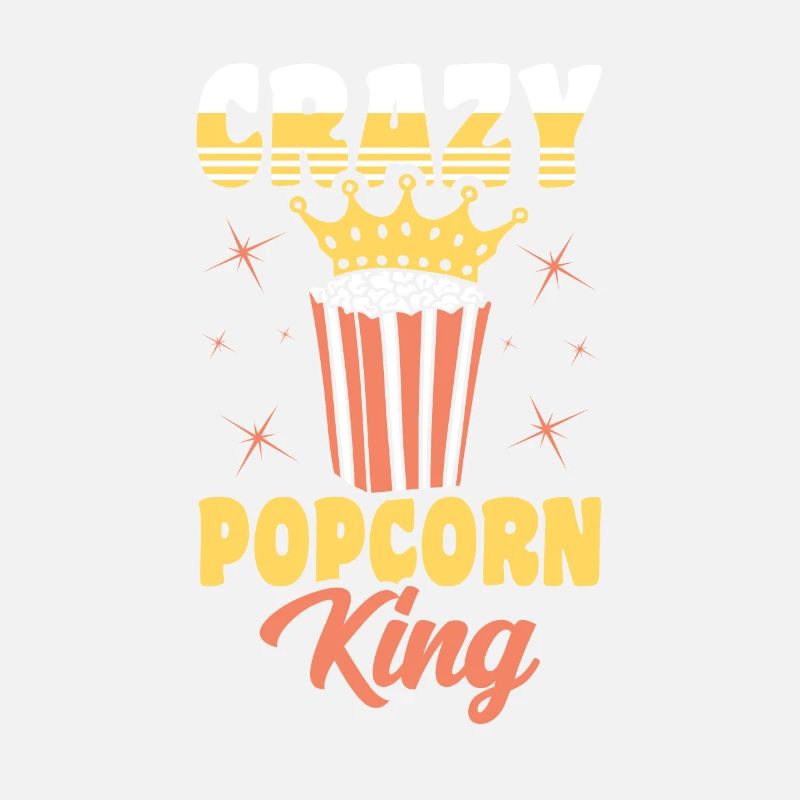 Crazy Popcorn King Lustiges Popped Corn Geschenk