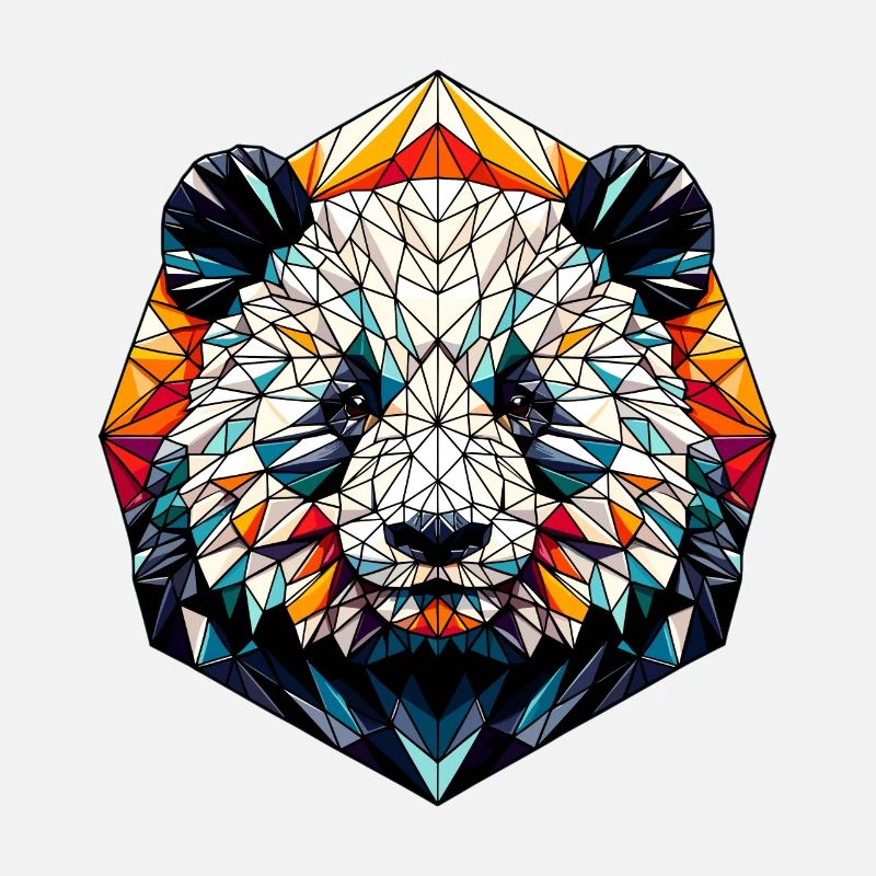 Panda dans la représentation polygonale