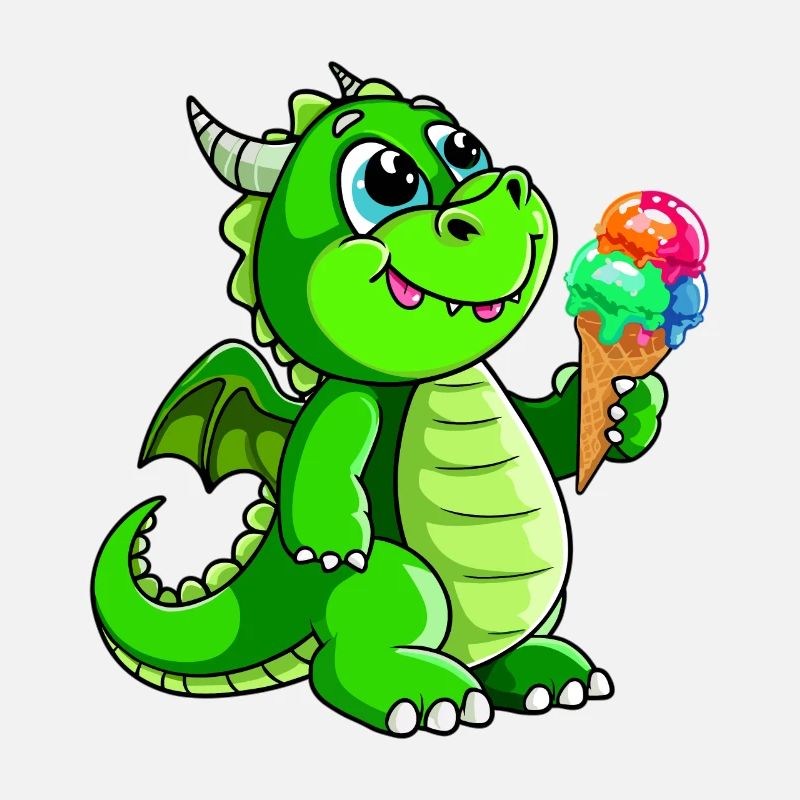 Drache mit Eis Comic