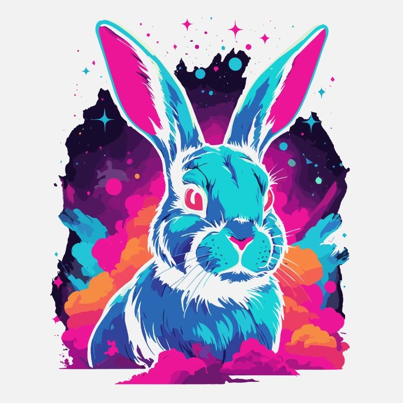 Space Nebula Galaxy Rabbit Lovers Vaporwave