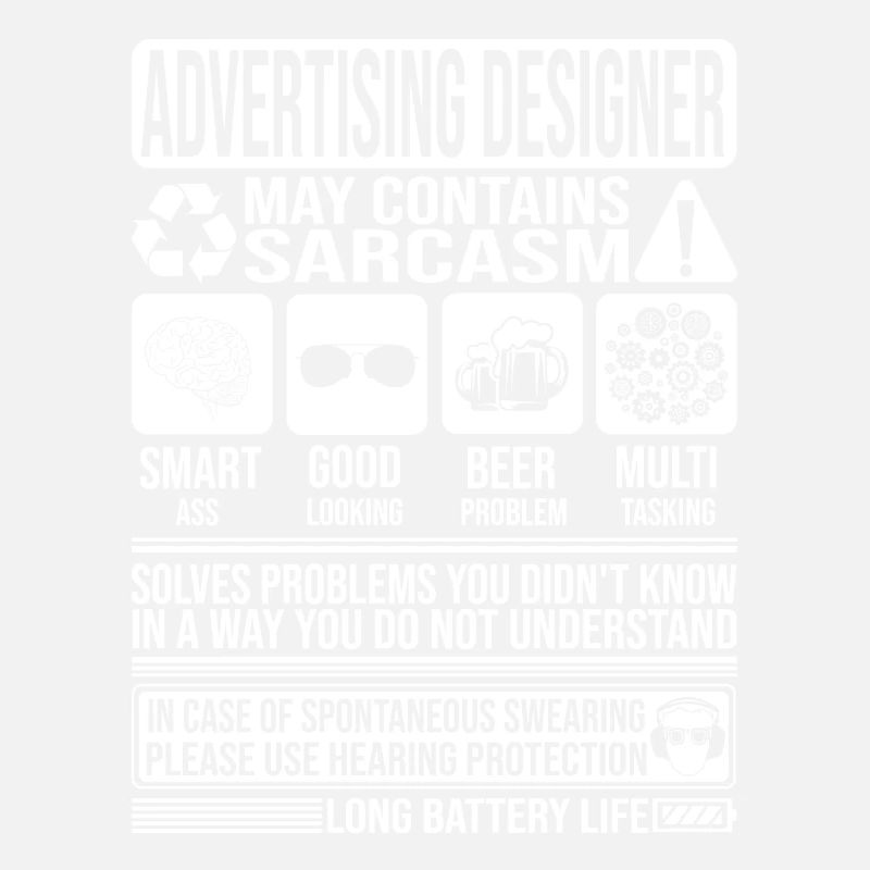 Werbedesigner Sarkasmus lustiges Geschenk