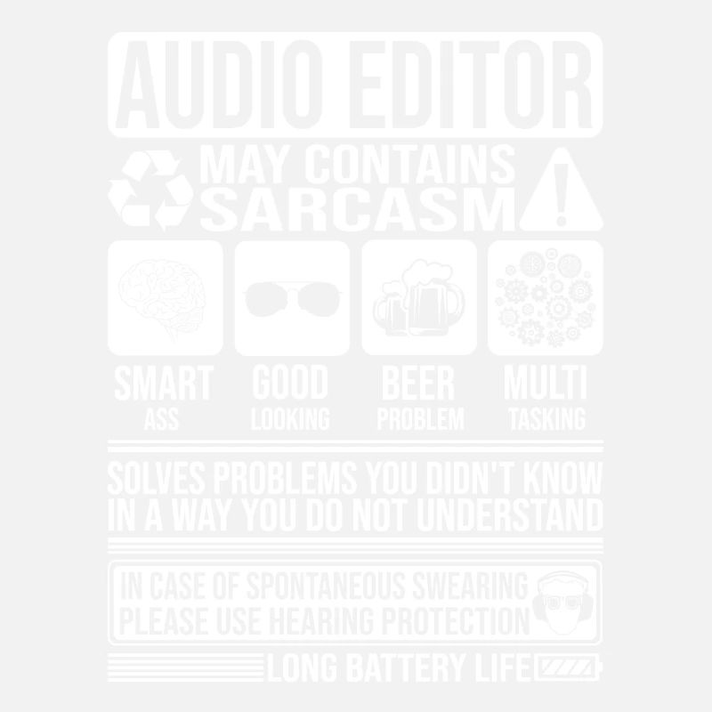 Audio-Editor Sarkasmus lustig Geschenk Audio-Editor