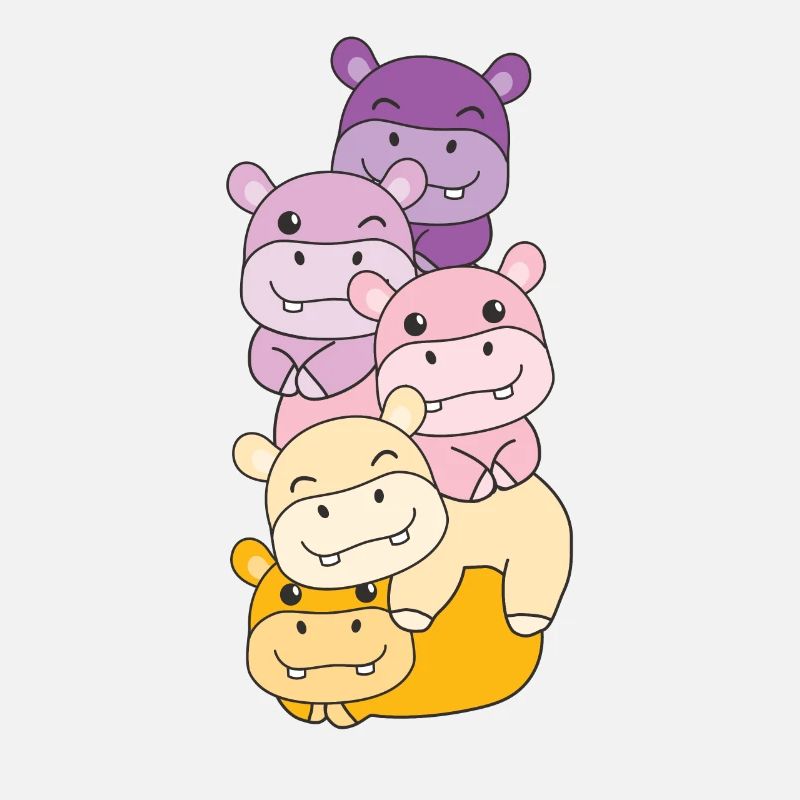 Trixic Flag Pride LGBTQ süße Hippo
