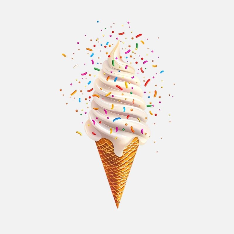 Sommerfreude Mit Buntem Eiscreme Motiv