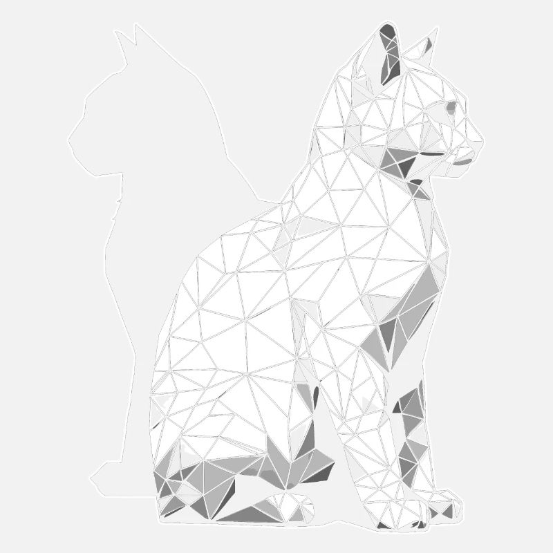 Abstract Geometric Polygonal Cat