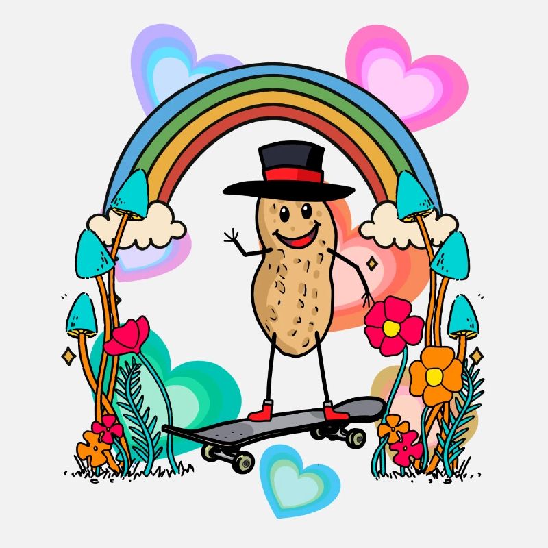 Peanut Peanuts Rainbow Hearts Birthday