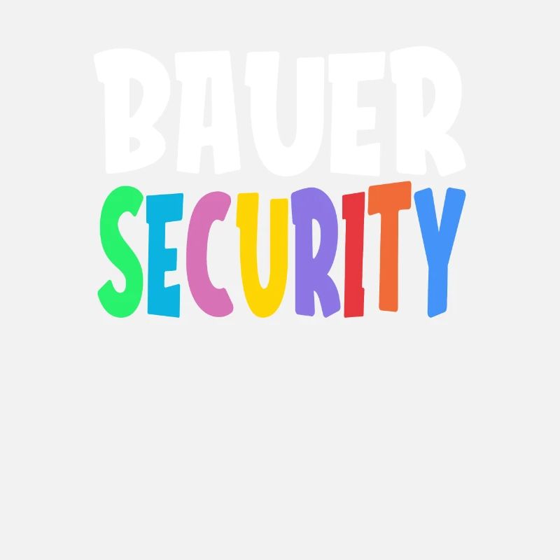 Colorful Bauer Security Rainbow Lettering Logo