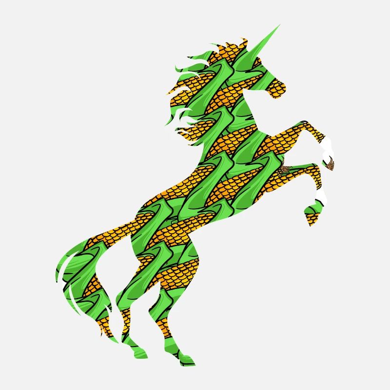 Corn Cobs Unicorn T-Shirt Corncob Maize Magical