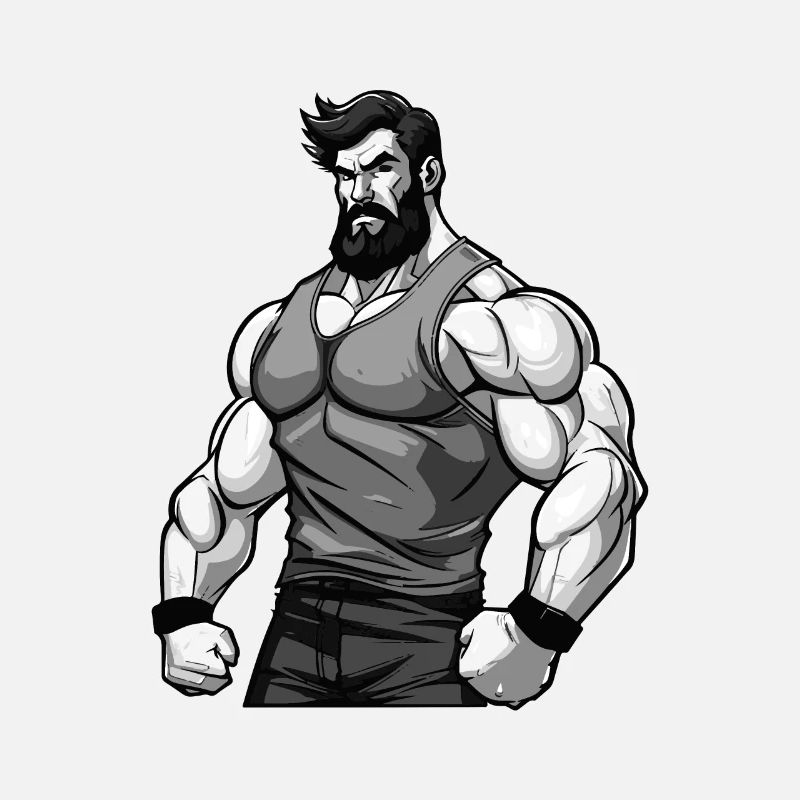 Muscles de bodybuilder d’entraînement