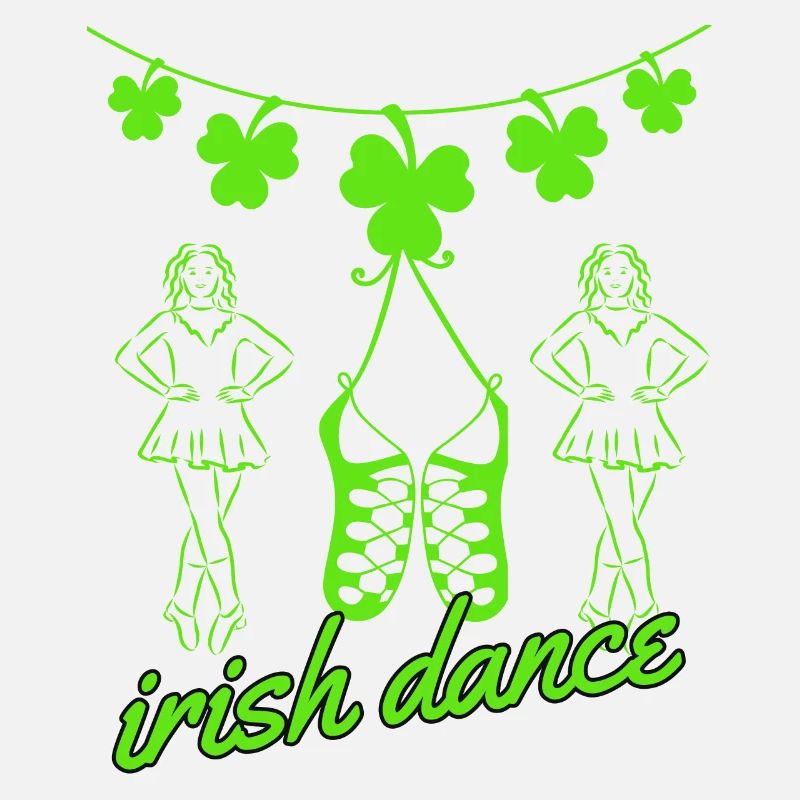 Chaussures de danse irlandaises Danseurs et trèfle