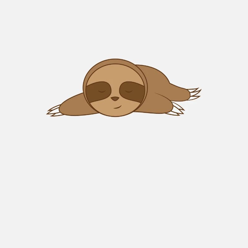 Sloth sleeping on the ground
