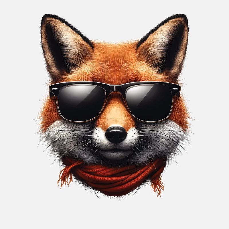 Fuchs Mit Sonnenbrille, Digitale Kunst, Wildtier