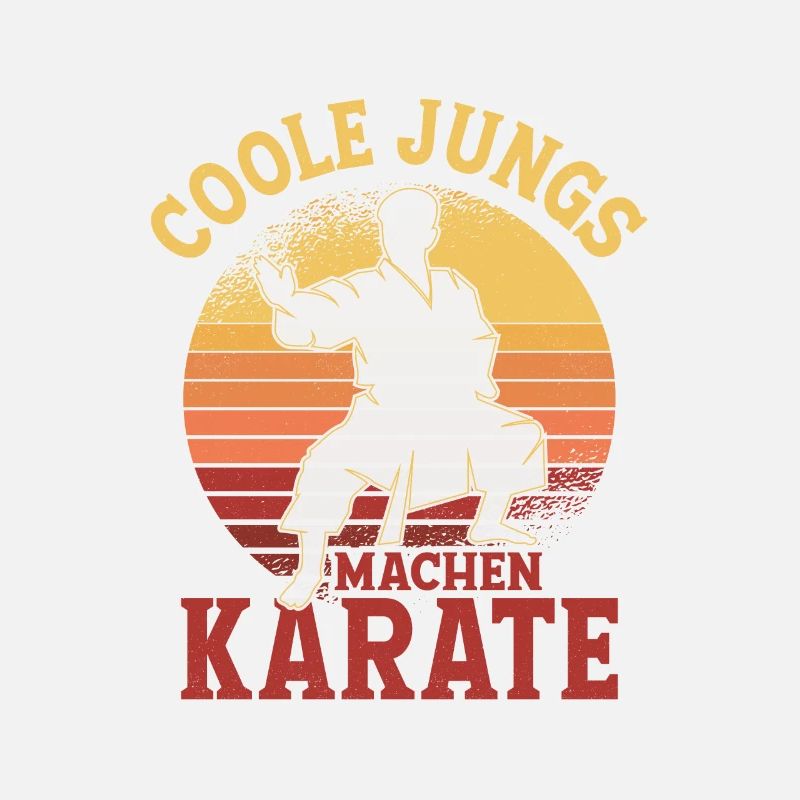 Coole Jungs machen Karate Kampfsport Training