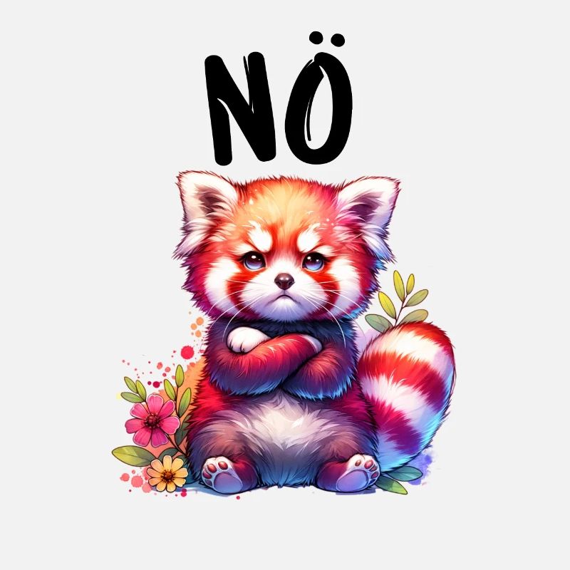 Panda roux Drôle de dicton Nope Renard de Feu