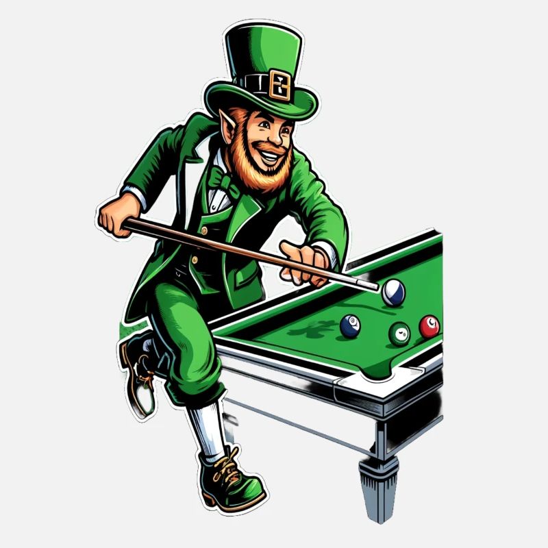 Billiards Playing Leprechaun (Irish Leprechaun)