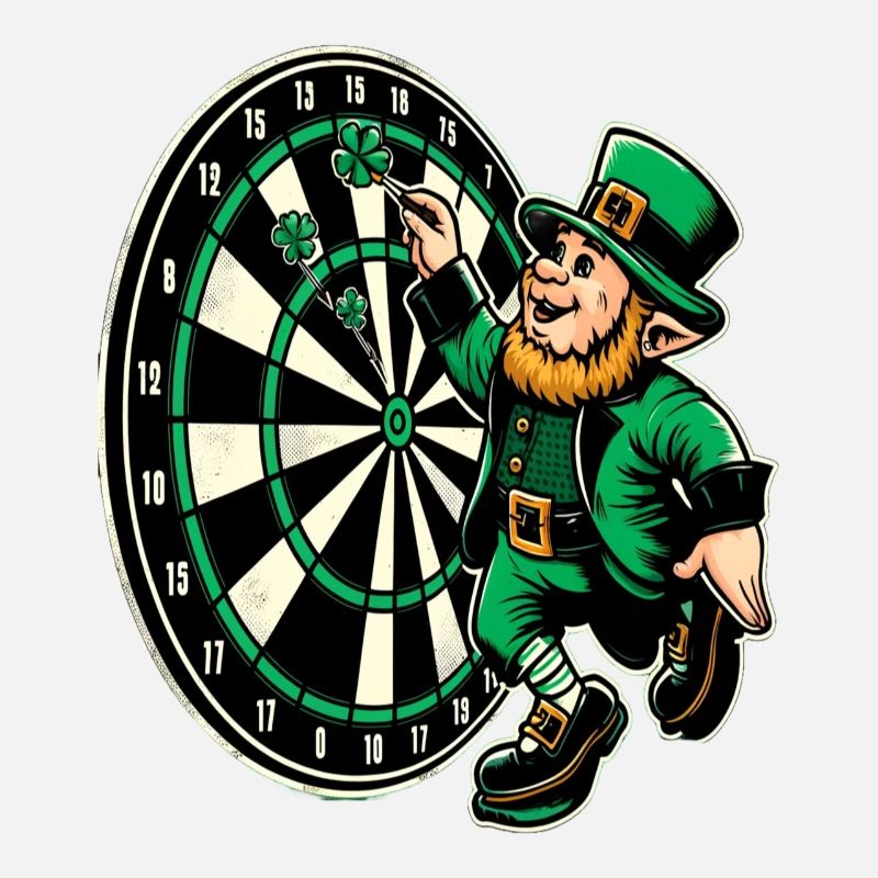 Darts Playing Leprechaun (Irish Leprechaun)