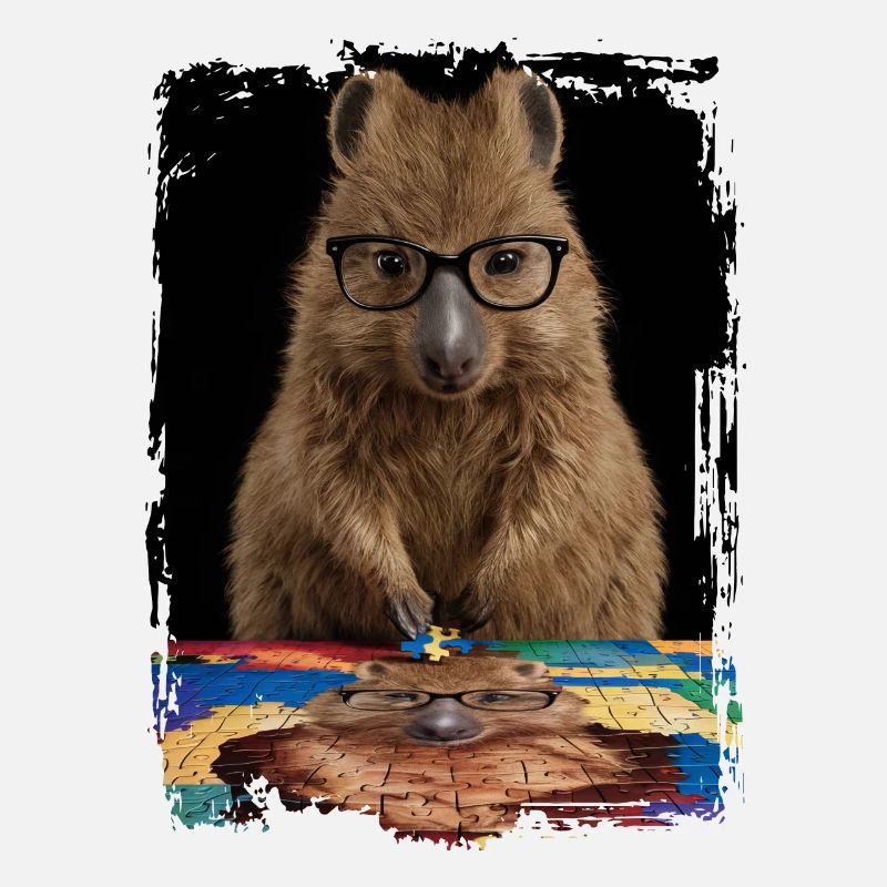 Quokka spielt Puzzle Geschenk