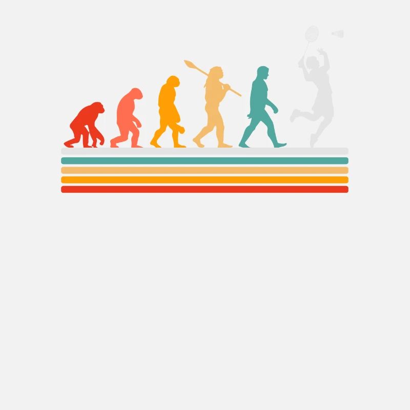 Entwicklung des Badminton Spielers Evolution