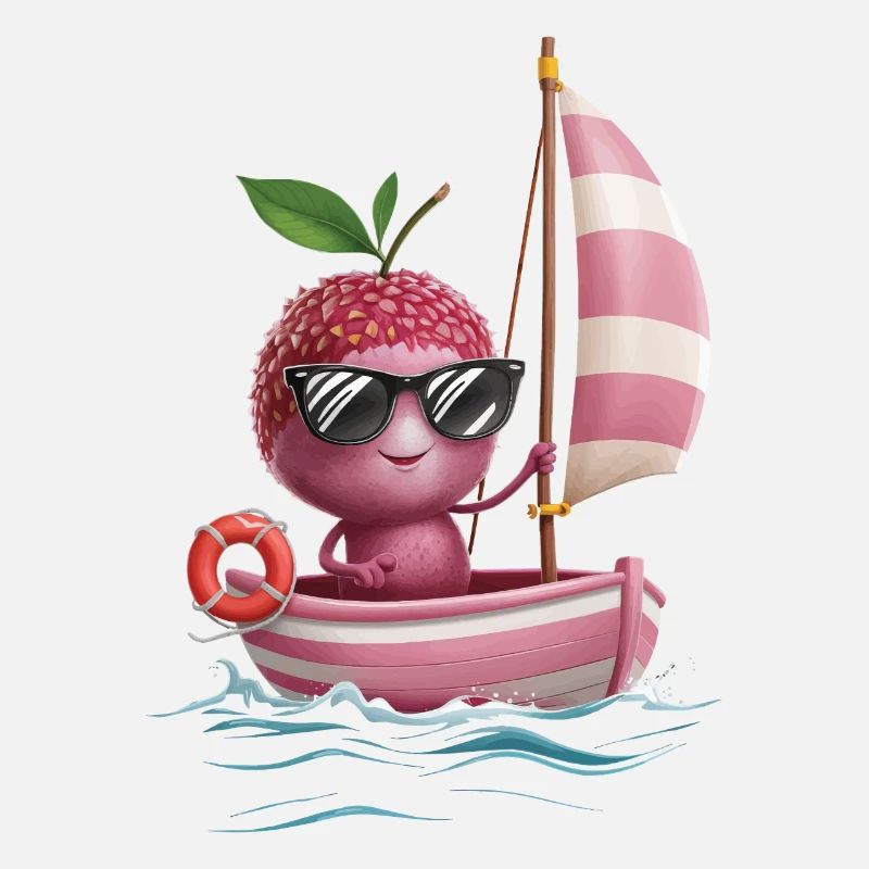 Frucht Litschi Bootfahren Geschenk