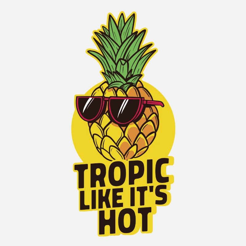 Retro Tropic Like It's Hot Pineapple Summer