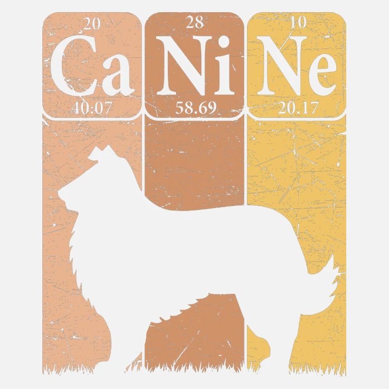 Rough Collie Periodic Table Elements Dog Lover