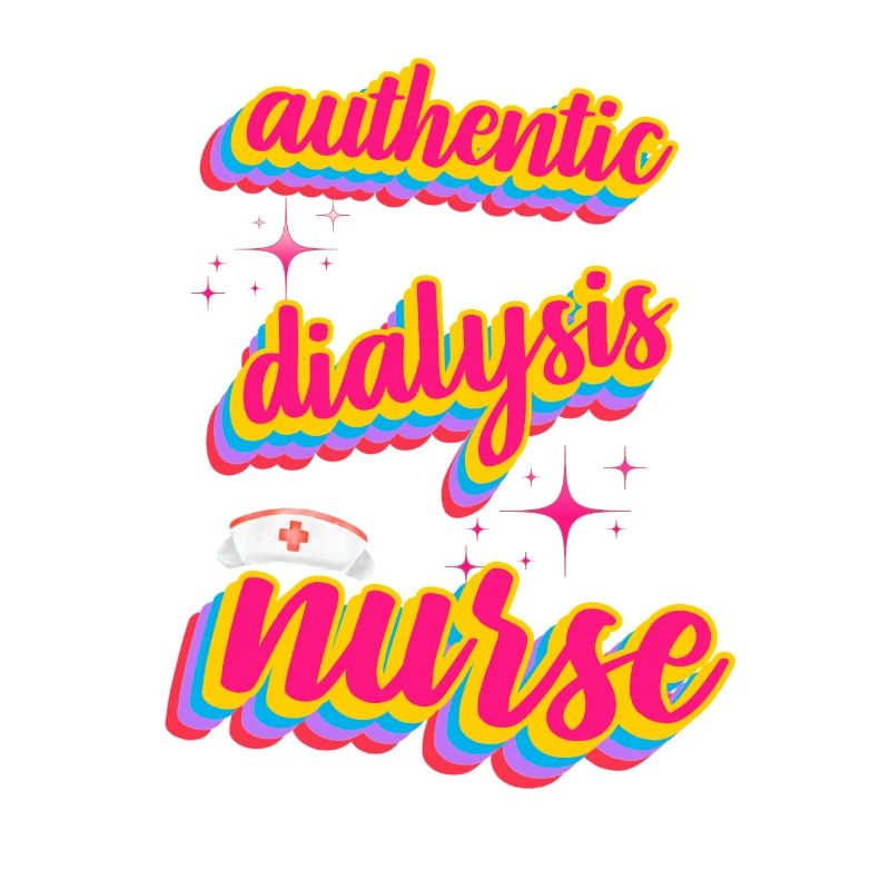 Authentische Dialyseschwester im Retro-Stil
