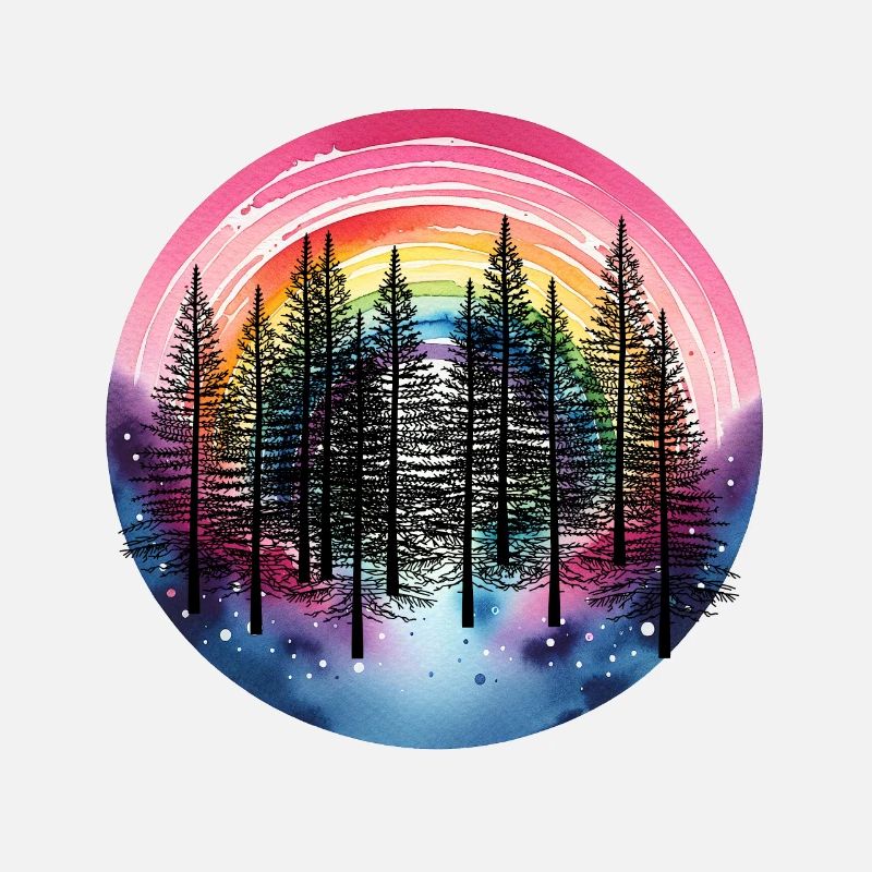 Rainbow Forest Nature Nature Lover Spruce Tree