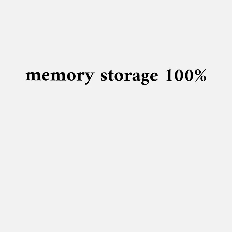 Speicher Speicher voll 100% Memory Storage Full