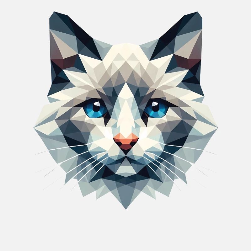 Polygon Cat, Digital Art